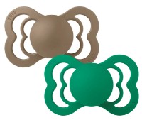 Пустышка BIBS Supreme Silicone 2 Pack - Dark Oak/Evergreen 0+ months (160399)