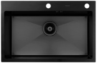 Кухонная мойка cо смесителем и дозатором Fabiano 70x45 Black