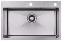 Chiuvetă de bucătărie cu baterie, dozator și picurător Fabiano 70x45 Satin