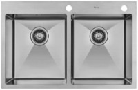 Кухонная мойка cо смесителем, дозатором и корзиной Fabiano 78x50 Satin