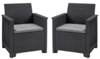 Set mobila de grădină Keter Elodie Chair Set Graphite/Coolgray (255769)