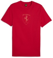 Tricou bărbătesc Puma Ferrari Race Big Shield Tonal Rosso Corsa, s.S
