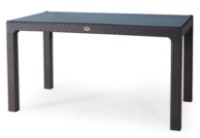 Masă Magnusplus Rattan 70x120 Brown with Glass