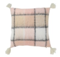 Подушка J-Line Geruit Beige Roze (38600)