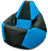 Fotoliu puf BeanBag Chess Oxford 600D XL Черный/Голубой