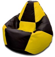 Fotoliu puf BeanBag Chess Oxford 600D L Черный/Желтый