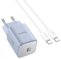 Зарядное устройство Hoco N43 with Type-C to Type-C Ice Blue