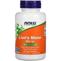 Пищевая добавка NOW Lion's Mane 500mg 60cap