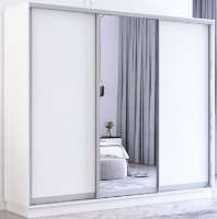 Шкаф-купе Mobildor-Lux Fox Chipboard/Mirror 250x200 White (fox6091)