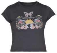 Tricou de dame Converse Blooming Skate Tee Black, s.XXL