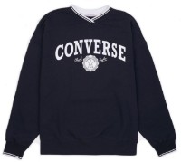 Hanorac damă Converse Retro Chuck Oversized V-Neck Black, s.XL
