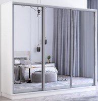 Dulap cu uşi glisante Mobildor-Lux Fox Mirror 250x210 White (fox6238)
