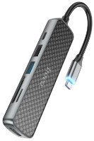 Док-станция Hoco HB24 Easy Type-C Metal Gray