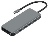 Statie de andocare WiWU Alpha 12 in 1 Hub Gray