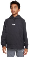 Hanorac pentru copii Nike B Nk Df Athl Flc Po Hoodie Black/Heather Grey/White, s.XS