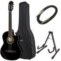 Chitara clasica Harley Benton CG200CE-BK Bundle