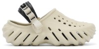 Șlapi pentru copii Crocs Echo Clog Bone/Black/Beige, s.38-39