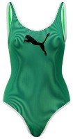 Купальник Puma Swim Women Contour Rib Swimsuit 1P Green/Black, s.XS
