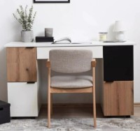 Masa de birou Fabrik Home Mateo Alb Frasin\Stejar Ewok