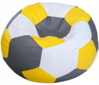 Кресло-мешок BeanBag Ares XXL Серый/Белый/Желтый