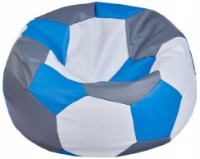 Кресло-мешок BeanBag Ares XXL Серый/Синий/Белый