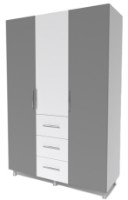 Шкаф Smartex N12 140x52x210cm Белый/Графит