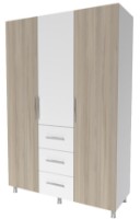 Шкаф Smartex N12 180x52x210cm Белый/Дуб Светлый