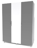 Шкаф Smartex N8 180x52x210cm Белый/Графит