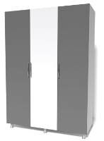 Шкаф Smartex N9 140x47x210cm Белый/Графит