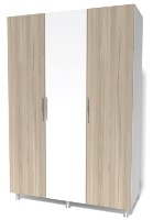 Шкаф Smartex N9 140x47x210cm Белый/Дуб Светлый