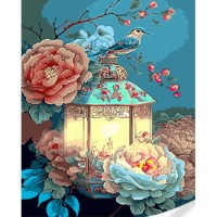 Картина по номерам Strateg Винтажный фонарь (GS1621)