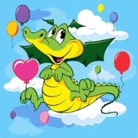 Картина по номерам Strateg Воздушный дракошка (ES0825)