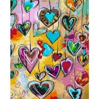 Картина по номерам Strateg Гирлянда из сердец (GS1014)