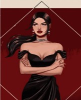 Картина по номерам Strateg Женщина в черном (GS700)