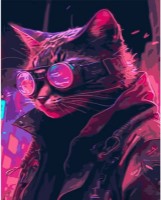 Картина по номерам Strateg Кот из будущего (DY389)