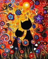 Картина по номерам Strateg Красочные котики (VA2293)