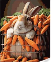 Картина по номерам Strateg Кролик в моркови (SS1129)