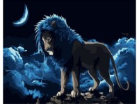 Tablou pe numere Strateg Лев под луной (DY197)