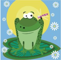 Картина по номерам Strateg Лягушка на кувшинке (ES058)