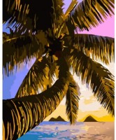 Картина по номерам Strateg Пальма над морем (GS732)