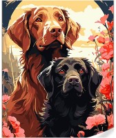 Картина по номерам Strateg Пара собачек (GS1613)