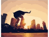 Картина по номерам Strateg Паркур на фоне города (DY112)