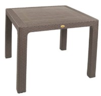 Masă Florya Garden Rattan 90x90 fara sticla Ciocolata