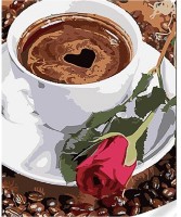 Картина по номерам Strateg Приглашение на кофе (SS1093)