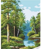 Картина по номерам Strateg Река в лесу (SS1121)