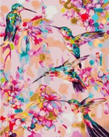 Tablou pe numere Strateg Розовые колибри (GS1433)