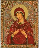 Картина по номерам Strateg Семистрельная икона Божией Матери (SS1097)