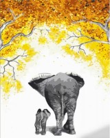 Tablou pe numere Strateg Семья слонов (DY432)