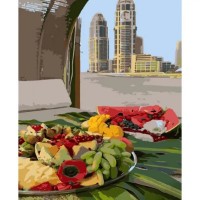 Картина по номерам Strateg Фруктовая нарезка (HH014)