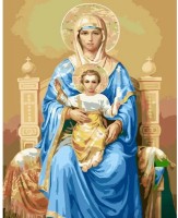 Картина по номерам Strateg Храмовая Богородица на троне (GS920)